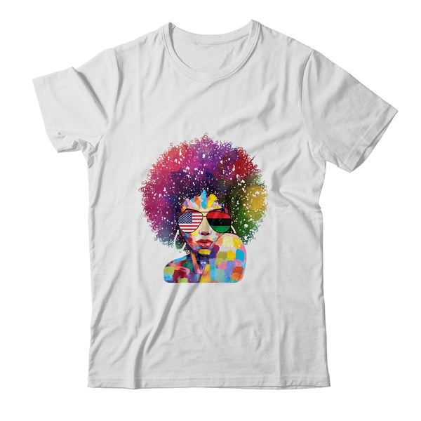 Afro Women Black Queen African American Melanin Queen Classic T Shirt White 600x.jpg