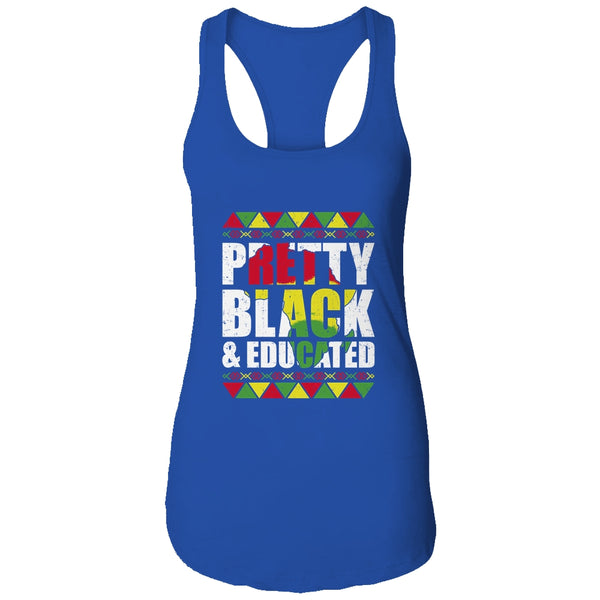 Pretty Black And Educated Black Month History African Gift Women s Ideal Racerback Tank Royal 600x.jpg