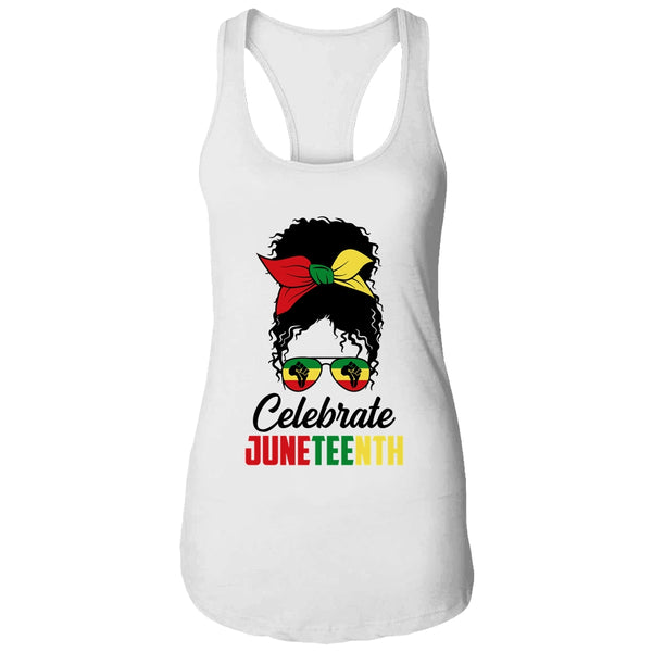 Black Women Messy Bun Hair Juneteenth Independence Day Women s Ideal Racerback Tank White 600x 1.jpg
