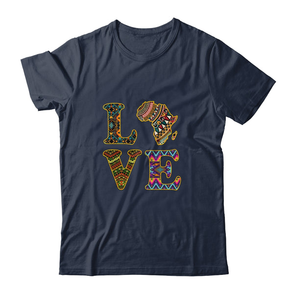 Love Africa African Kente Cloth Men Women Lover Classic T Shirt Navy 600x.jpg
