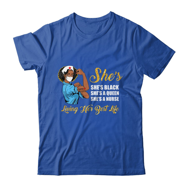 Shes Black That Queen Nurse Proud Black Nursing RN Classic T Shirt Royal 600x.jpg