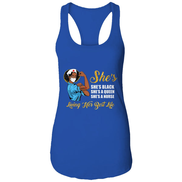 Shes Black That Queen Nurse Proud Black Nursing RN Women s Ideal Racerback Tank Royal 600x.jpg