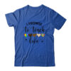I Promise To Teach Love Autism African LGBT Pride Teacher Classic T Shirt Royal 600x.jpg