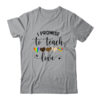 I Promise To Teach Love Autism African LGBT Pride Teacher Classic T Shirt Sport Grey 600x.jpg