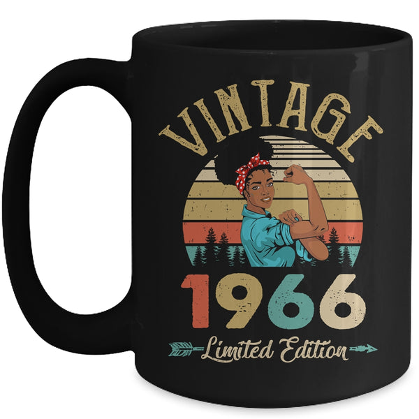 Vintage 1966 56th Birthday Afro Black Woman 56 Years Old Mug 15oz Mug Black front 600x.jpg