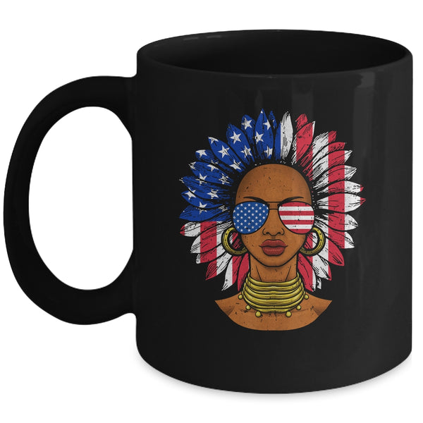 Afro Sunflower African American 4th Of July Melanin Mug 11oz Mug Black 600x.jpg