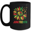 Sunflower Fist Juneteenth Black History African American Mug 15oz Mug Black 600x.jpg