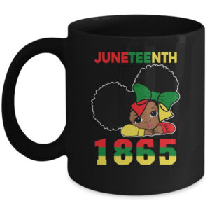 Juneteenth Celebrating 1865 Cute Black Girls Kids Mug 11oz Mug Black 600x.jpg