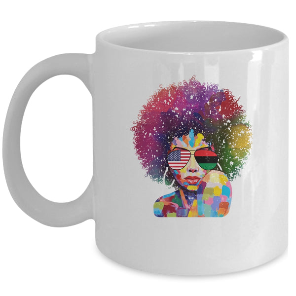 Afro Women Black Queen African American Melanin Queen Mug 11oz Mug White 600x.jpg