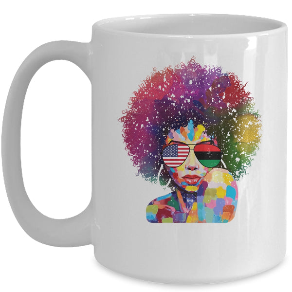 Afro Women Black Queen African American Melanin Queen Mug 15oz Mug White 600x.jpg