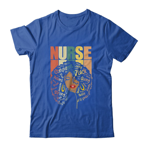 Black Woman Nurse Afro Retro Black History Month Classic T Shirt Royal 600x.jpg