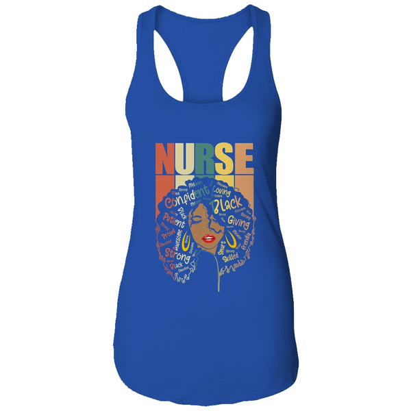 Black Woman Nurse Afro Retro Black History Month Women s Ideal Racerback Tank Royal 600x.jpg