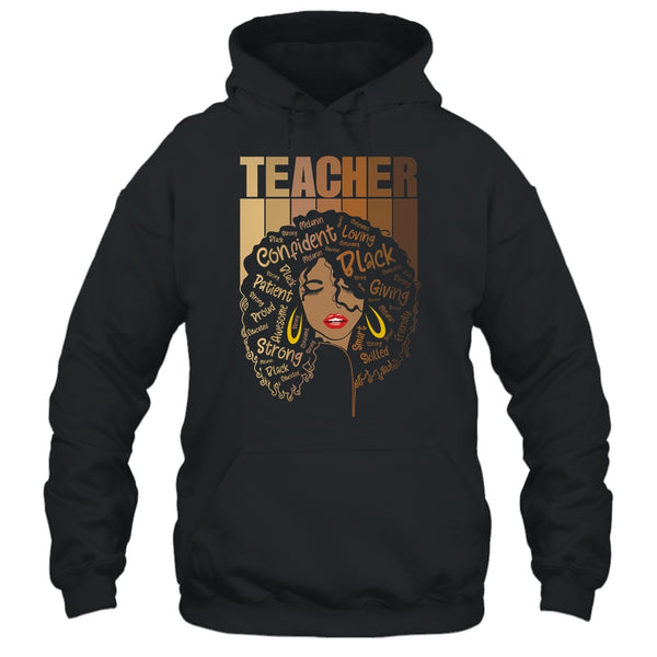 Black Woman Teacher Afro Retro Black History Month Pullover Hoodie Black 600x.jpg