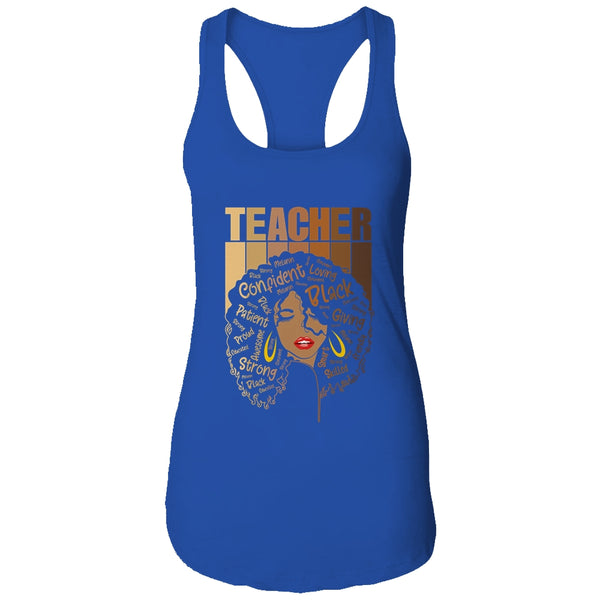 Black Woman Teacher Afro Retro Black History Month Women s Ideal Racerback Tank Royal 600x.jpg