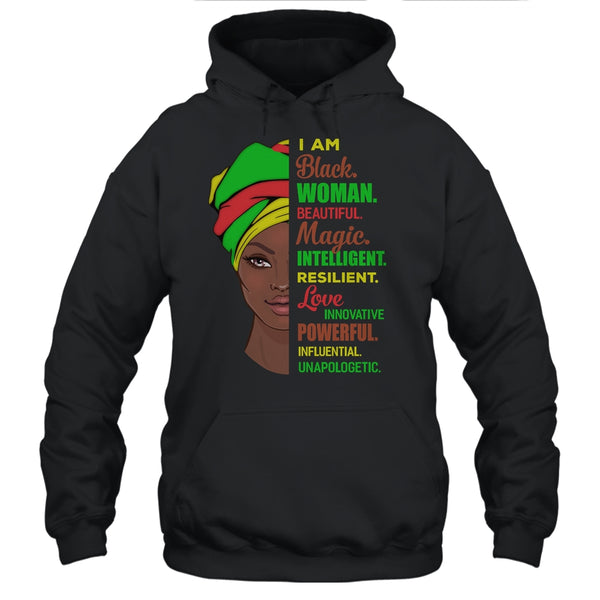 I Am Black Woman Black History Month Pullover Hoodie Black 600x.jpg
