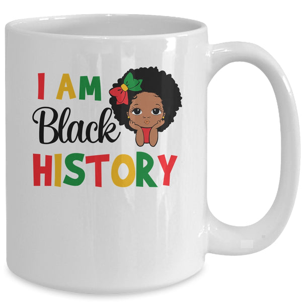 I Am Black History Month African Queen For Kids Girls Mug 15oz Mug White back 600x.jpg