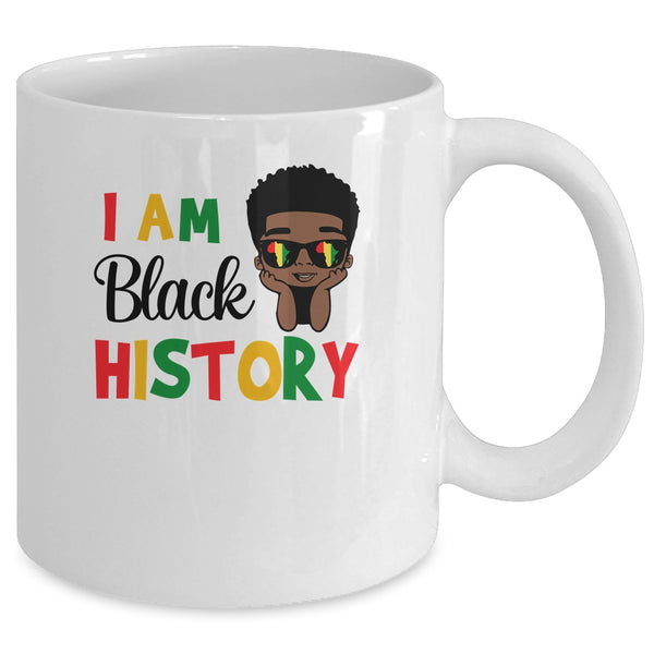 I Am Black History Month African Queen For Kids Boys Mug 11oz Mug White back 600x.jpg