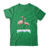 Flamingo Christmas Tree Santa Hat Light Classic T Shirt Irish Green 600x.jpg