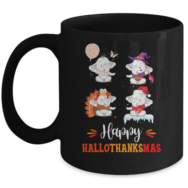 Elephant Halloween Thanksgiving Christmas Hallothanksmas Mug 11oz Mug Black 600x 1.jpg