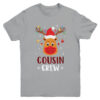 Christmas Cousin Crew Reindeer Mask Red Plaid Youth Youth T Shirt Sport Grey 600x.jpg