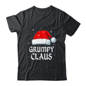 Grumpy Claus Santa Hat Christmas Gift Family Matching Classic T Shirt Black 600x.jpg