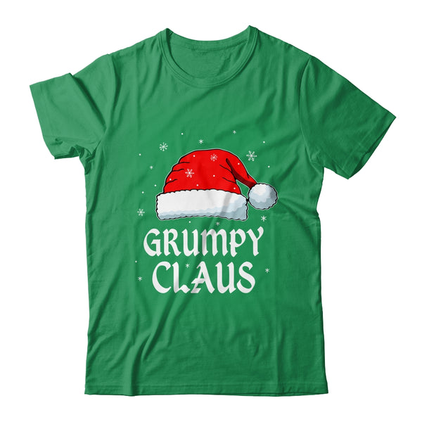 Grumpy Claus Santa Hat Christmas Gift Family Matching Classic T Shirt Irish Green 600x.jpg