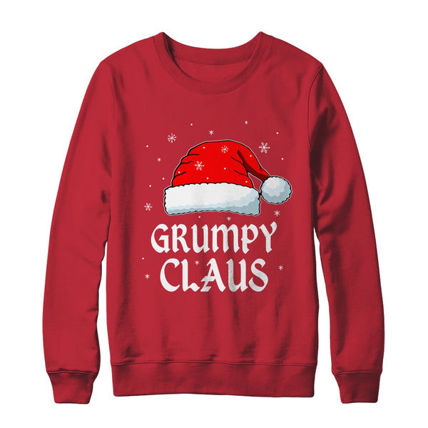Grumpy Claus Santa Hat Christmas Gift Family Matching Crewneck Sweatshirt Red 600x.jpg