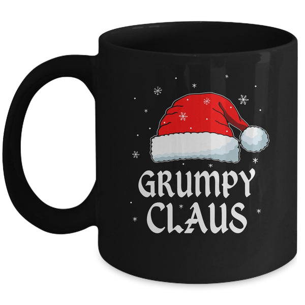 Grumpy Claus Santa Hat Christmas Gift Family Matching Mug 11oz Mug Black 600x.jpg