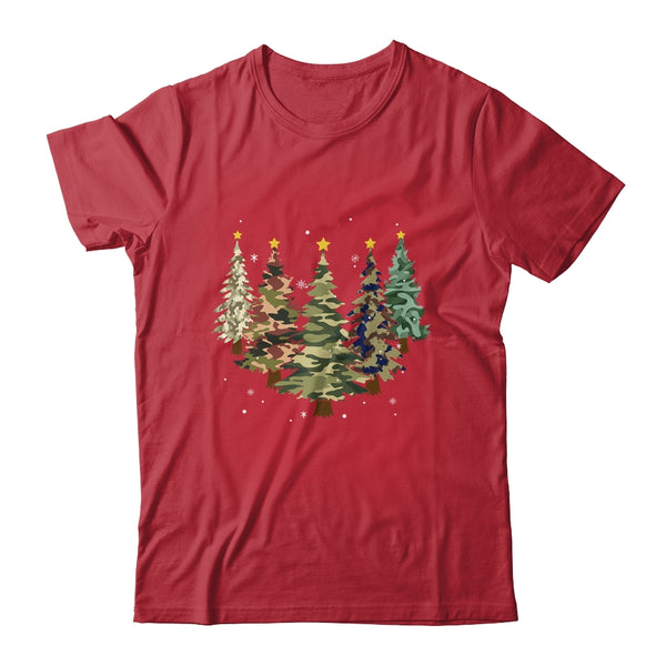 Camo Print Christmas Trees With Camouflage Print Xmas Classic T Shirt Red 600x.jpg