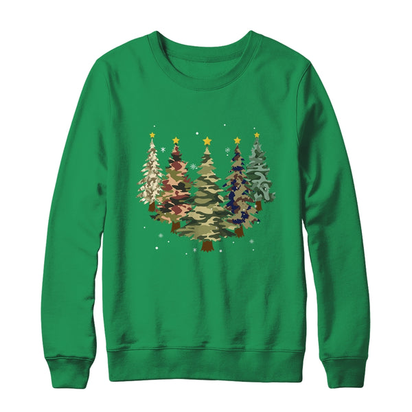 Camo Print Christmas Trees With Camouflage Print Xmas Crewneck Sweatshirt Irish Green 600x.jpg