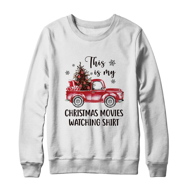 This Is My Christmas Movie Watching Vintage Truck Crewneck Sweatshirt White 600x.jpg