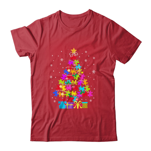 Autism Christmas Tree Gift For A Proud Autistic Person Classic T Shirt Red 600x.jpg