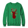 Classic Red Black Christmas Buffalo Plaid Deer Crewneck Sweatshirt Irish Green 600x.jpg