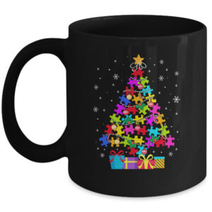 Autism Christmas Tree Gift For A Proud Autistic Person Mug 11oz Mug Black 600x.jpg