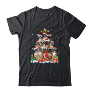 Boxer Christmas Tree Pajama Xmas Classic T Shirt Black 600x.jpg