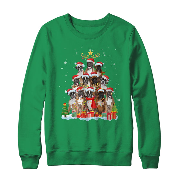 Boxer Christmas Tree Pajama Xmas Crewneck Sweatshirt Irish Green 600x.jpg