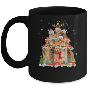 Golden Retriever Christmas Tree Pajama Xmas Mug 11oz Mug Black 600x.jpg