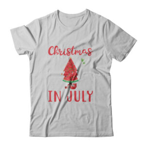 Christmas In July Watermelon Christmas Tree Summer Classic T Shirt White 600x.jpg