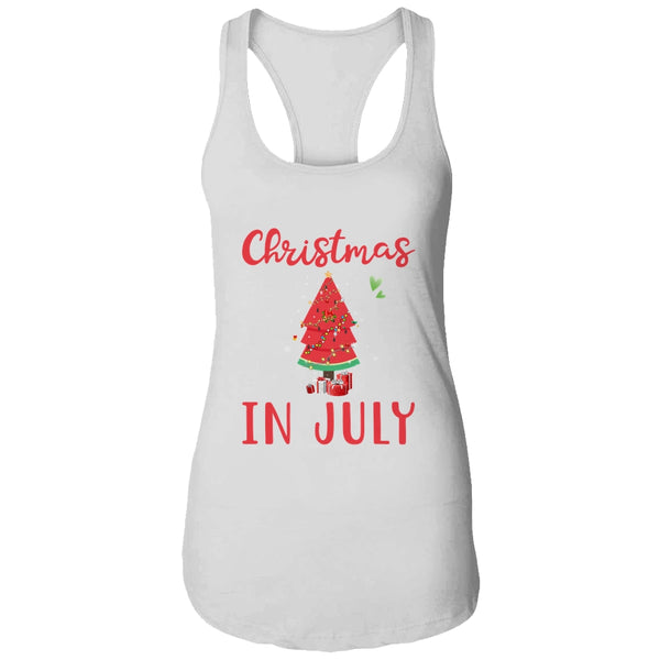 Christmas In July Watermelon Christmas Tree Summer Women s Ideal Racerback Tank White 600x.jpg