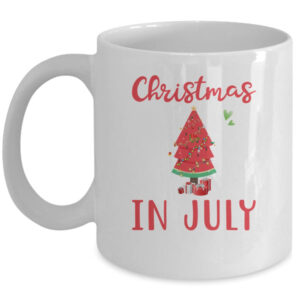 Christmas In July Watermelon Christmas Tree Summer Mug 11oz Mug White 600x.jpg