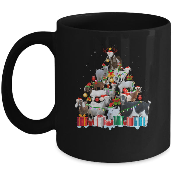 Christmas Goat On Tree Funny Santa Goat Lover Mug 11oz Mug Black 600x.jpg