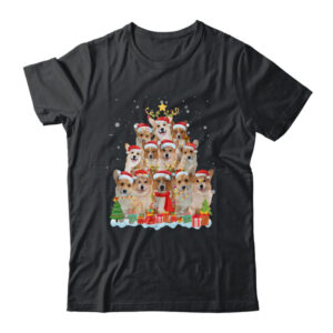 Corgi Christmas Tree Pajama Xmas Classic T Shirt Black 600x.jpg