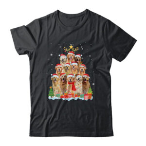 Golden Retriever Christmas Tree Pajama Xmas Classic T Shirt Black 600x.jpg