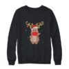Christmas Mask Cute Reindeer Mask For Holidays Crewneck Sweatshirt Black 600x 1.jpg