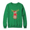 Christmas Mask Cute Reindeer Mask For Holidays Crewneck Sweatshirt Irish Green 600x 1.jpg