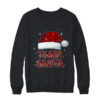 Team Santa Red Plaid Claus Hat Christmas Crewneck Sweatshirt Black 600x 1.jpg