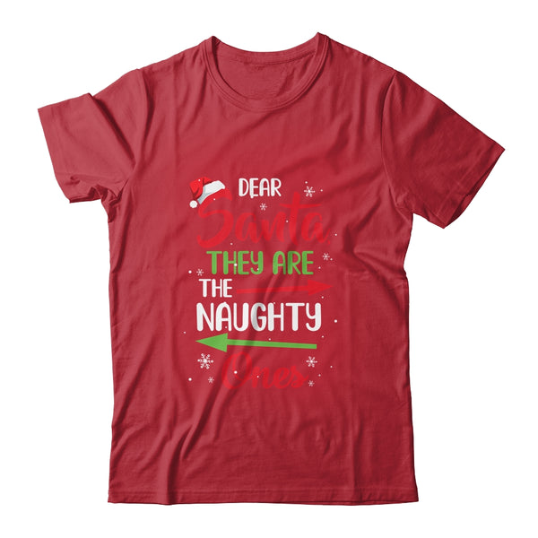 Merry Christmas Dear Santa They Are Naughty Ones Classic T Shirt Red 600x.jpg
