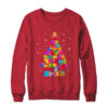 Autism Christmas Tree Gift For A Proud Autistic Person Crewneck Sweatshirt Red 600x 1.jpg