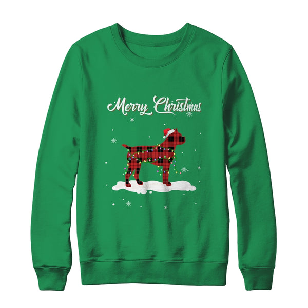Boxer Christmas Red Plaid Dog Lover Pajama Family Gift Crewneck Sweatshirt Irish Green 600x 2.jpg