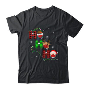 Christmas Ho Ho Ho Santa Reindeer Snowman Face Mask Pajama Classic T Shirt Black 600x 1.jpg